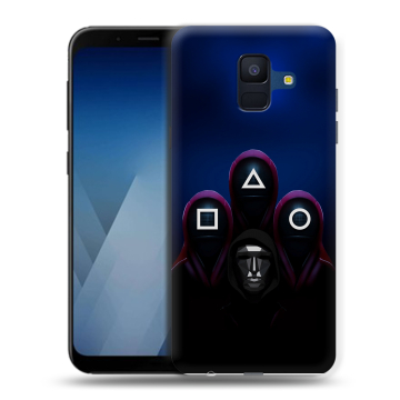 Силиконовый противоударный чехол на Samsung Galaxy A6 с принтом Игра Кальмара Силиконовый противоударный чехол на Samsung Galaxy A6 с принтом Игра Кальмара