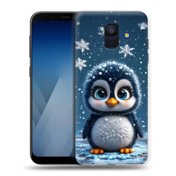 Силиконовый противоударный чехол на Samsung Galaxy A6 с принтом Новый год Силиконовый противоударный чехол на Samsung Galaxy A6 с принтом Новый год
