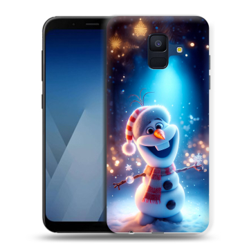 Силиконовый противоударный чехол на Samsung Galaxy A6 с принтом Новый год Силиконовый противоударный чехол на Samsung Galaxy A6 с принтом Новый год