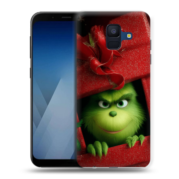 Силиконовый противоударный чехол на Samsung Galaxy A6 с принтом Новый год Силиконовый противоударный чехол на Samsung Galaxy A6 с принтом Новый год