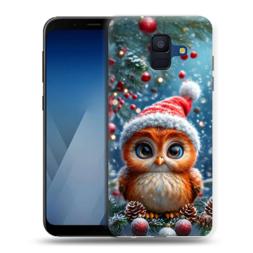 Силиконовый противоударный чехол на Samsung Galaxy A6 с принтом Новый год Силиконовый противоударный чехол на Samsung Galaxy A6 с принтом Новый год