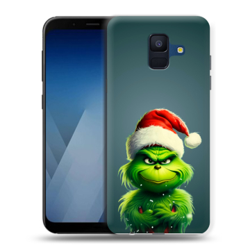 Силиконовый противоударный чехол на Samsung Galaxy A6 с принтом Новый год Силиконовый противоударный чехол на Samsung Galaxy A6 с принтом Новый год