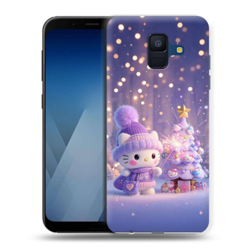 Силиконовый противоударный чехол на Samsung Galaxy A6 с принтом Новый год Силиконовый противоударный чехол на Samsung Galaxy A6 с принтом Новый год