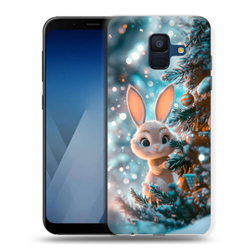 Силиконовый противоударный чехол на Samsung Galaxy A6 с принтом Новый год Силиконовый противоударный чехол на Samsung Galaxy A6 с принтом Новый год