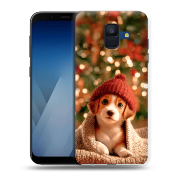 Силиконовый противоударный чехол на Samsung Galaxy A6 с принтом Новый год Силиконовый противоударный чехол на Samsung Galaxy A6 с принтом Новый год