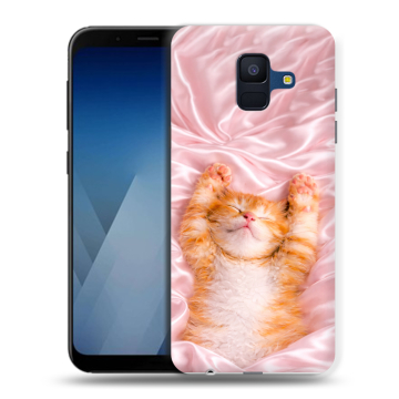 Силиконовый противоударный чехол на Samsung Galaxy A6 с принтом женский