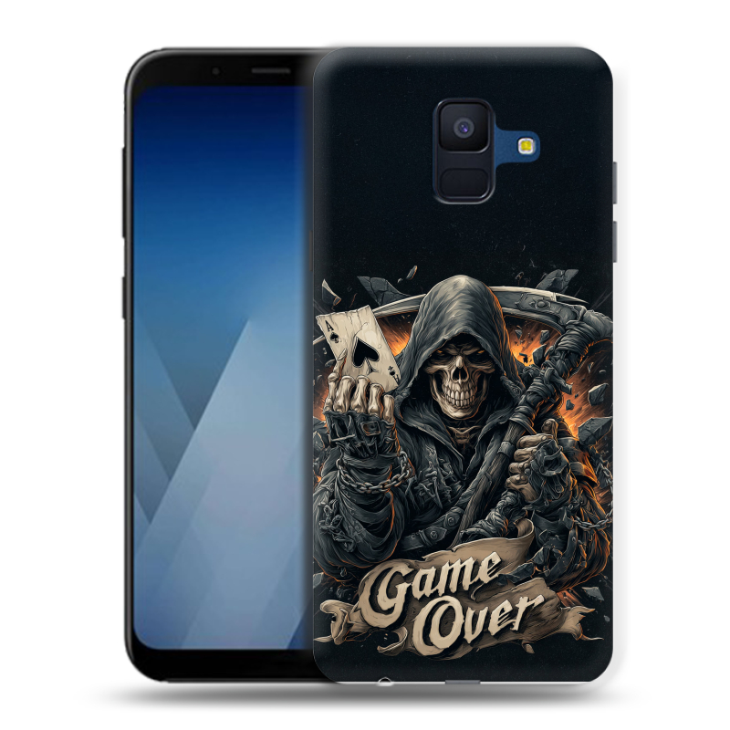 Пластиковый чехол на Samsung Galaxy A6 с принтом Скелет карты Пластиковый чехол на Samsung Galaxy A6 с принтом Скелет карты