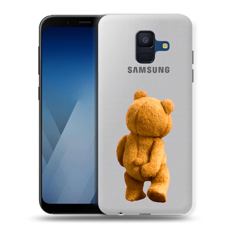 Силиконовый противоударный чехол на Samsung Galaxy A6 с принтом Медведь Силиконовый противоударный чехол на Samsung Galaxy A6 с принтом Медведь