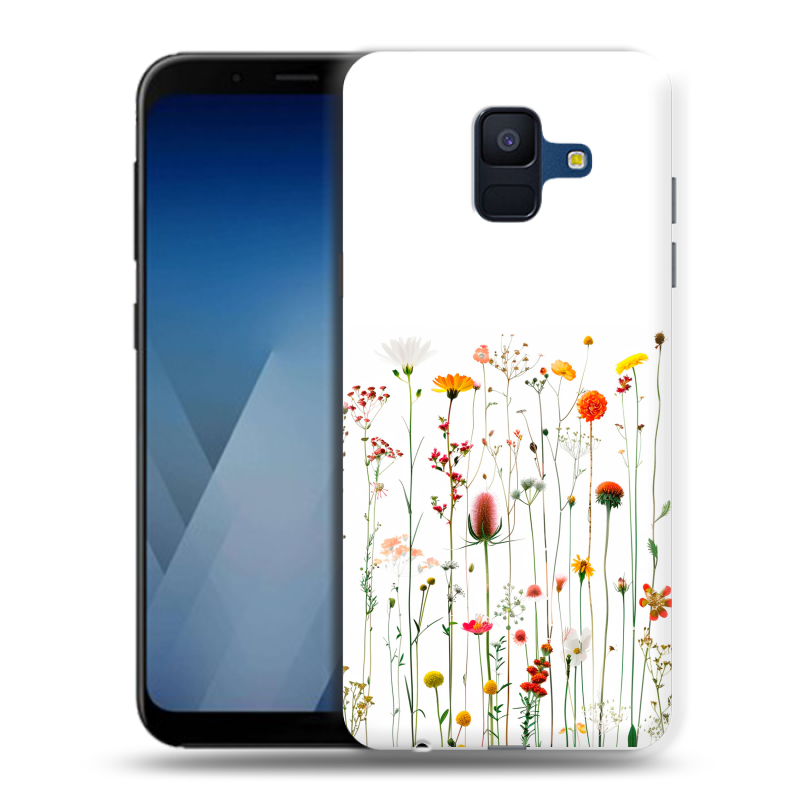 Пластиковый чехол на Samsung Galaxy A6 с принтом цветы Пластиковый чехол на Samsung Galaxy A6 с принтом цветы