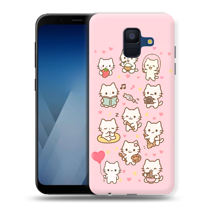 Силиконовый противоударный чехол на Samsung Galaxy A6 с принтом Hello Kitty Хелоу Кити Силиконовый противоударный чехол на Samsung Galaxy A6 с принтом Hello Kitty Хелоу Кити