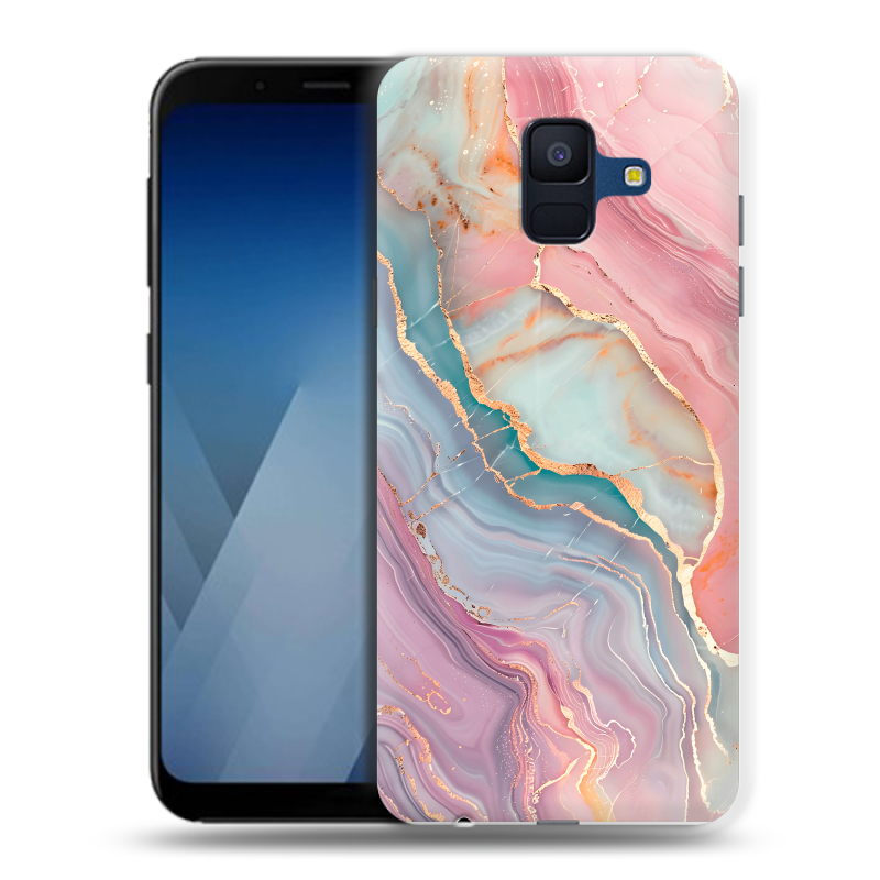 Пластиковый чехол на Samsung Galaxy A6 с принтом розовый мрамор Пластиковый чехол на Samsung Galaxy A6 с принтом розовый мрамор