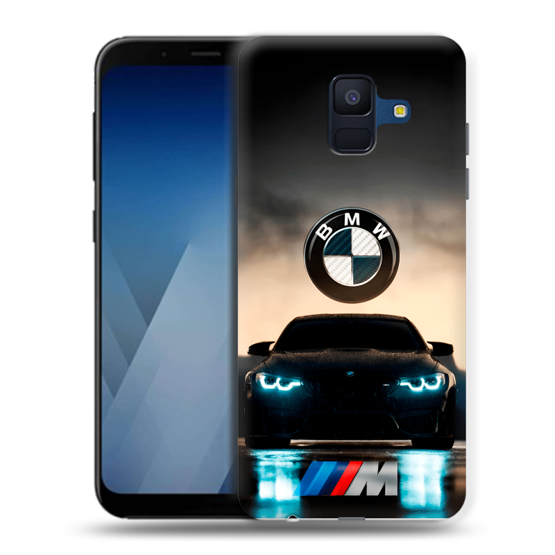 Силиконовый противоударный чехол на Samsung Galaxy A6 с принтом БМВ BMW Силиконовый противоударный чехол на Samsung Galaxy A6 с принтом БМВ BMW