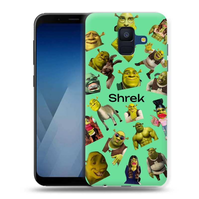 Пластиковый чехол на Samsung Galaxy A6 с принтом Шрек Shrek Пластиковый чехол на Samsung Galaxy A6 с принтом Шрек Shrek