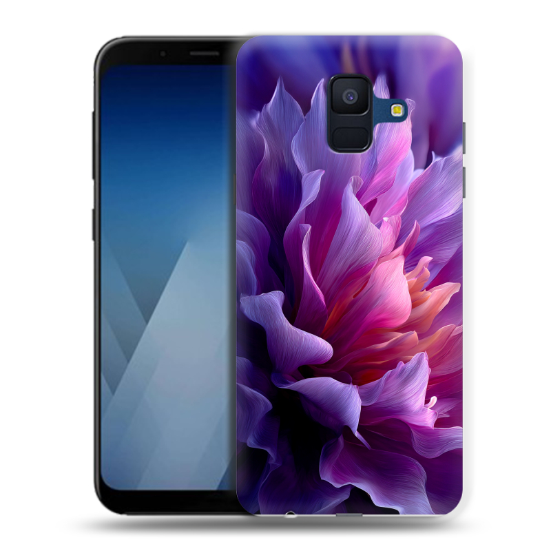 Силиконовый противоударный чехол на Samsung Galaxy A6 с принтом женский цветы Силиконовый противоударный чехол на Samsung Galaxy A6 с принтом женский цветы