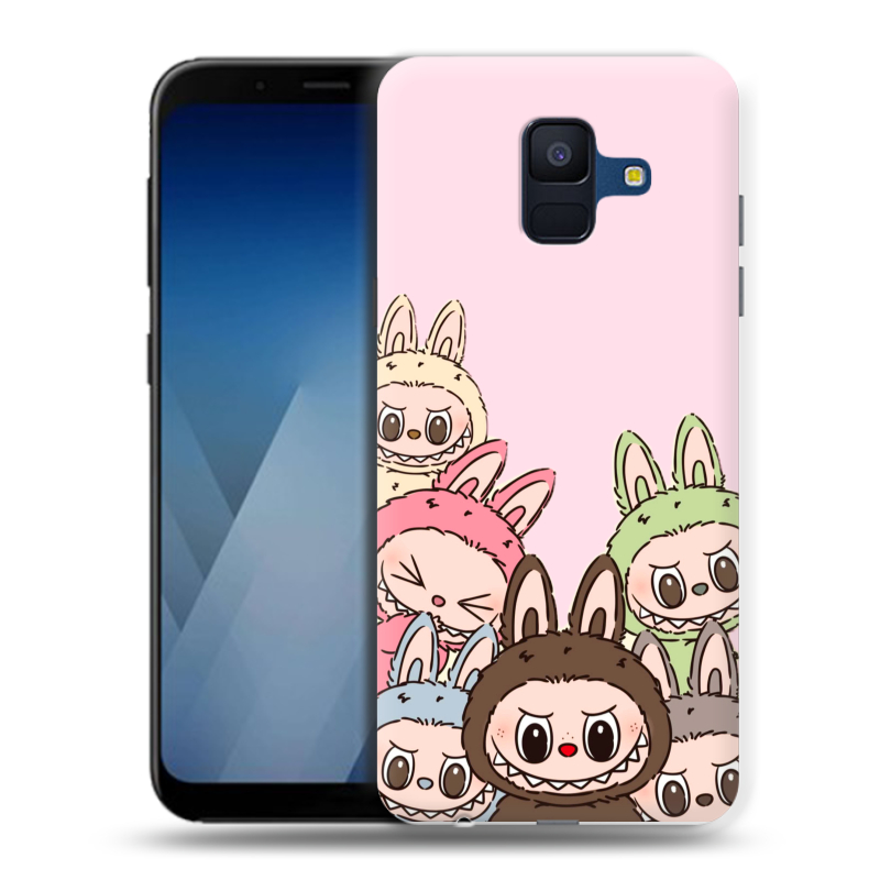 Пластиковый чехол на Samsung Galaxy A6 с принтом Лабубу Пластиковый чехол на Samsung Galaxy A6 с принтом Лабубу