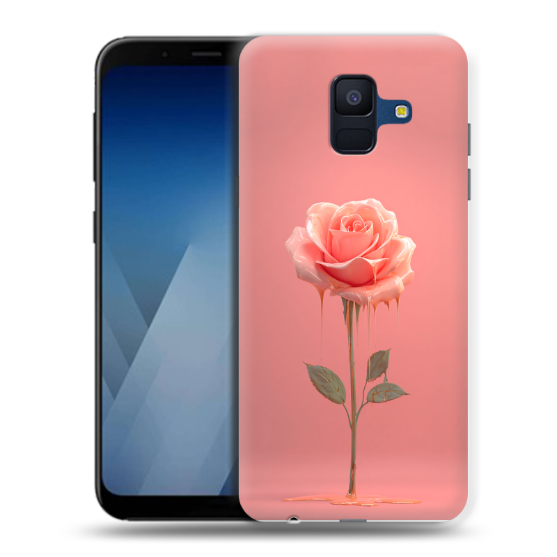 Пластиковый чехол на Samsung Galaxy A6 с принтом Розовая роза Пластиковый чехол на Samsung Galaxy A6 с принтом Розовая роза