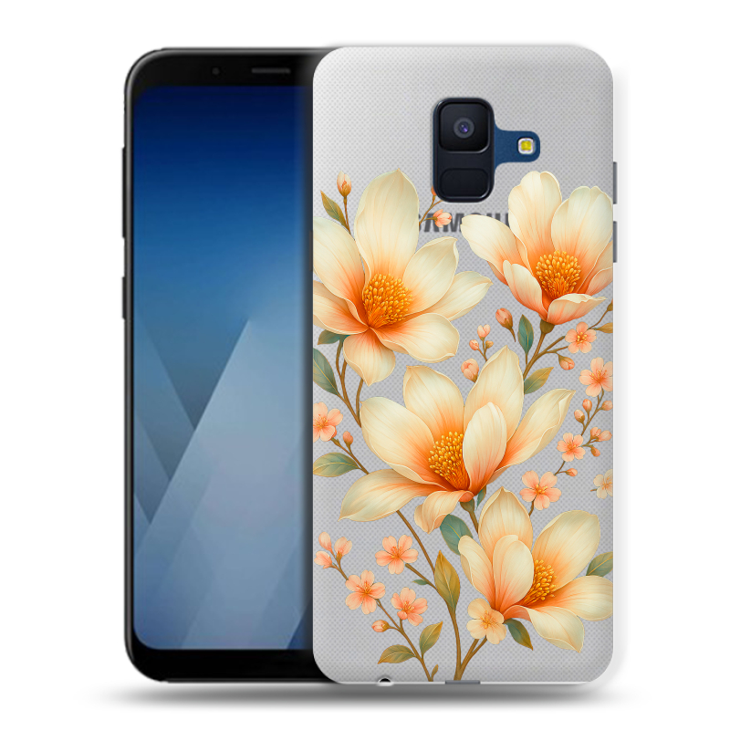 Пластиковый чехол на Samsung Galaxy A6 с принтом Цветы Пластиковый чехол на Samsung Galaxy A6 с принтом Цветы