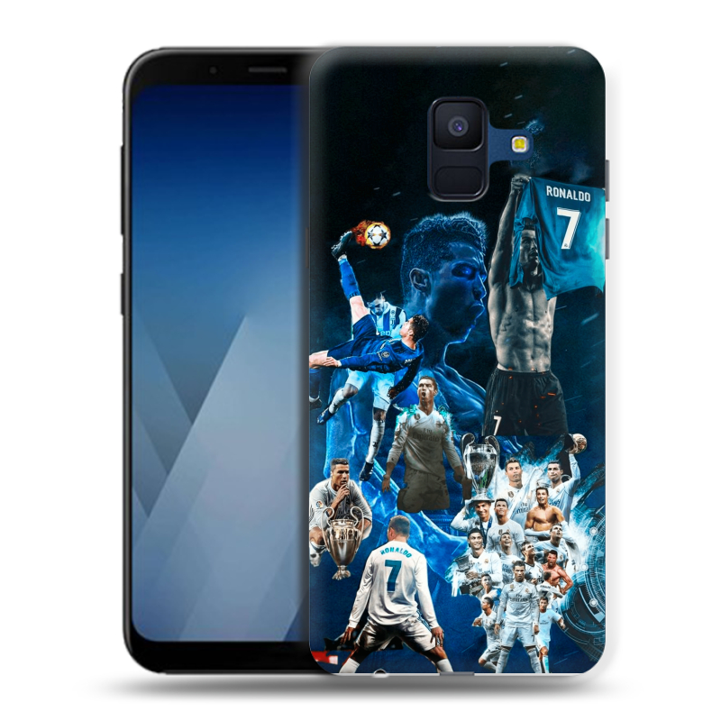 Пластиковый чехол на Samsung Galaxy A6 с принтом Реал Роналдо Пластиковый чехол на Samsung Galaxy A6 с принтом Реал Роналдо