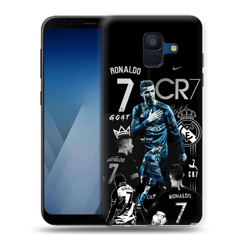 Пластиковый чехол на Samsung Galaxy A6 с принтом Реал Роналдо Пластиковый чехол на Samsung Galaxy A6 с принтом Реал Роналдо