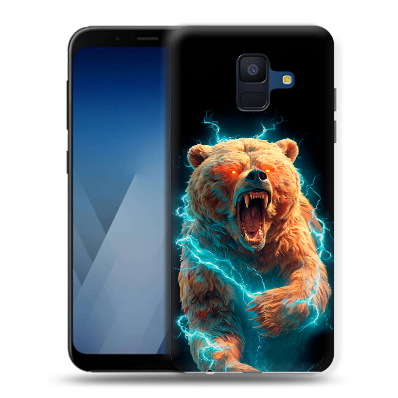 Пластиковый чехол на Samsung Galaxy A6 с принтом Медведь Пластиковый чехол на Samsung Galaxy A6 с принтом Медведь