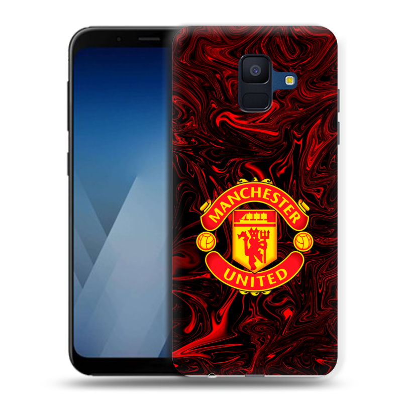 Пластиковый чехол на Samsung Galaxy A6 с принтом Manchester United Пластиковый чехол на Samsung Galaxy A6 с принтом Manchester United