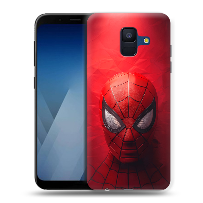 Силиконовый противоударный чехол на Samsung Galaxy A6 с принтом Spiderman Человек паук Силиконовый противоударный чехол на Samsung Galaxy A6 с принтом Spiderman Человек паук