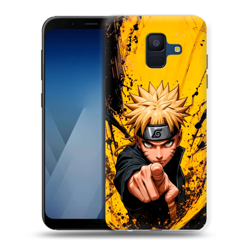 Силиконовый противоударный чехол на Samsung Galaxy A6 с принтом Naruto Наруто Силиконовый противоударный чехол на Samsung Galaxy A6 с принтом Naruto Наруто
