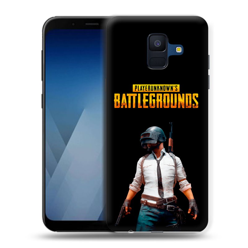 Силиконовый противоударный чехол на Samsung Galaxy A6 с принтом PUGB ПАГБ Силиконовый противоударный чехол на Samsung Galaxy A6 с принтом PUGB ПАГБ