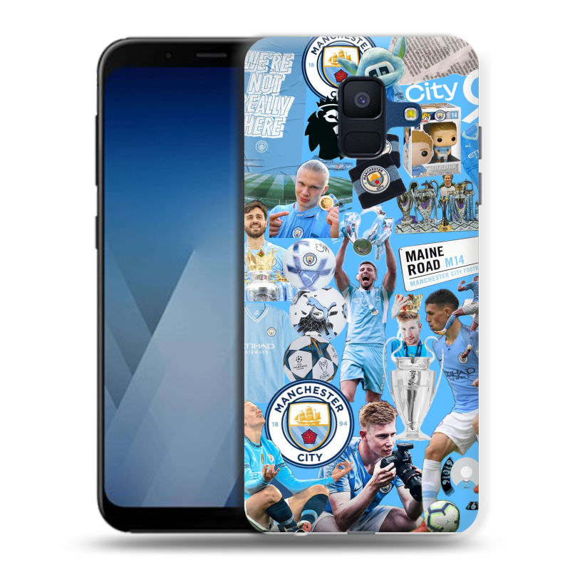 Пластиковый чехол на Samsung Galaxy A6 с принтом Man City Манчестер Сити Пластиковый чехол на Samsung Galaxy A6 с принтом Man City Манчестер Сити