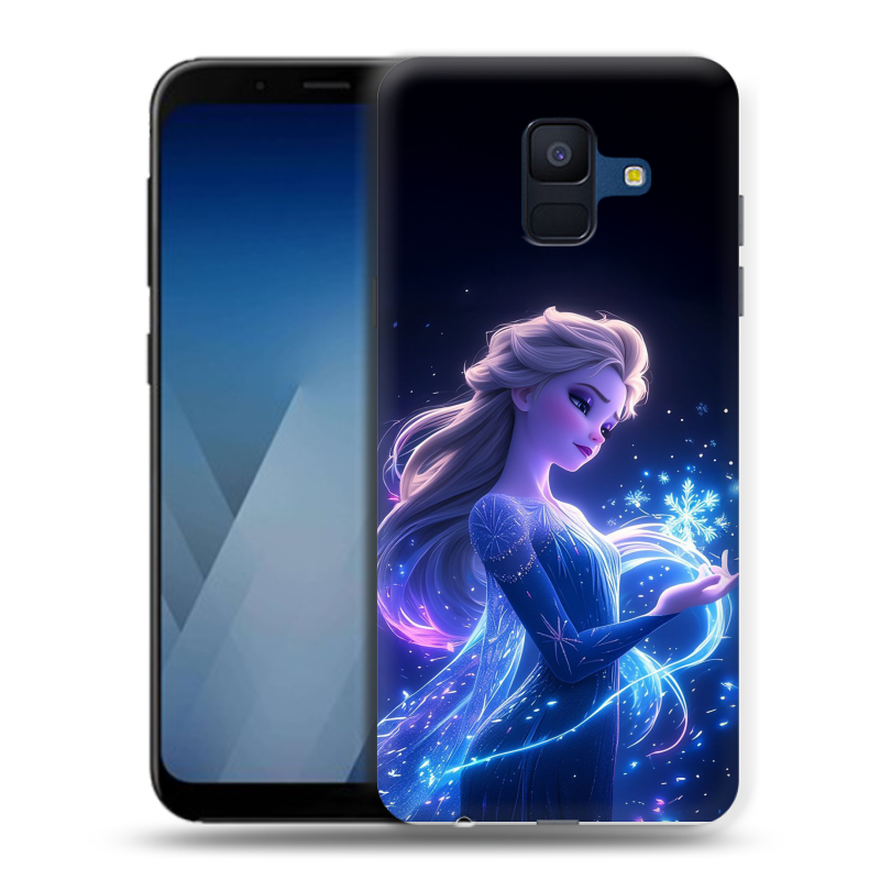 Силиконовый противоударный чехол на Samsung Galaxy A6 с принтом Холодное сердце Frozen Силиконовый противоударный чехол на Samsung Galaxy A6 с принтом Холодное сердце Frozen