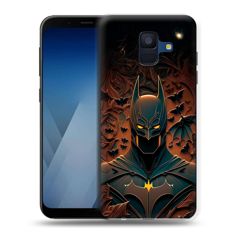 Пластиковый чехол на Samsung Galaxy A6 с принтом Batman Бэтмен Пластиковый чехол на Samsung Galaxy A6 с принтом Batman Бэтмен