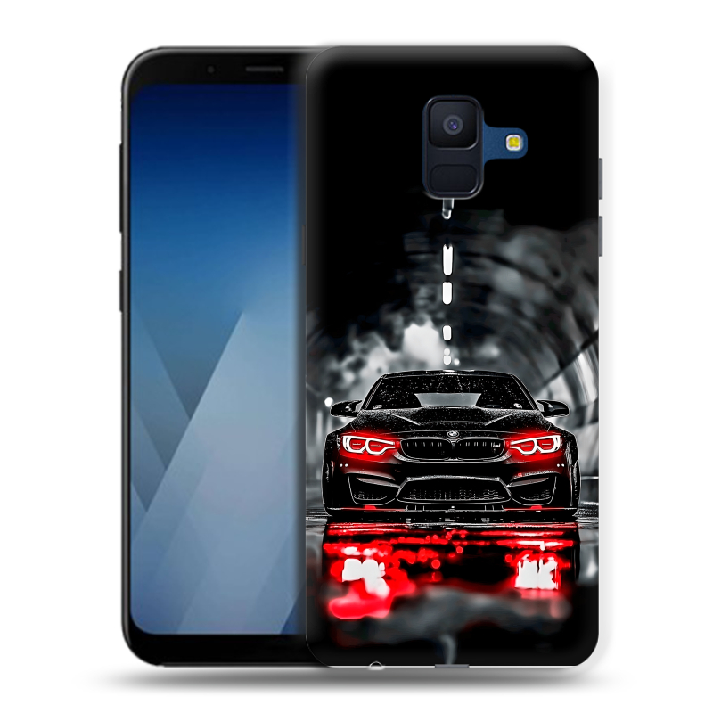 Силиконовый противоударный чехол на Samsung Galaxy A6 с принтом BMW БМВ Силиконовый противоударный чехол на Samsung Galaxy A6 с принтом BMW БМВ