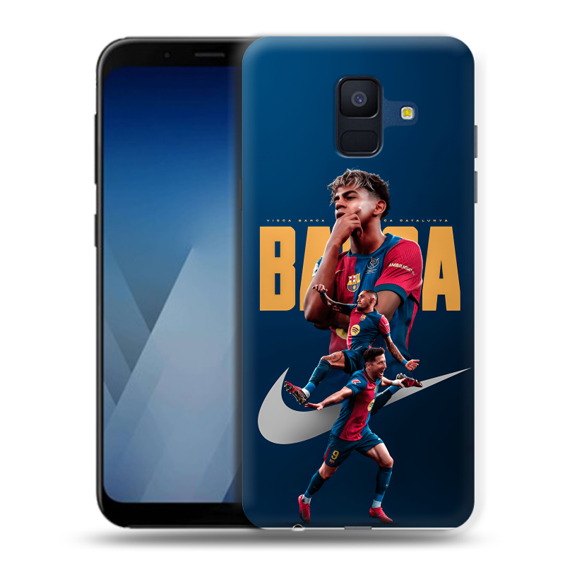 Пластиковый чехол на Samsung Galaxy A6 с принтом Барселона Barca Yamal Пластиковый чехол на Samsung Galaxy A6 с принтом Барселона Barca Yamal