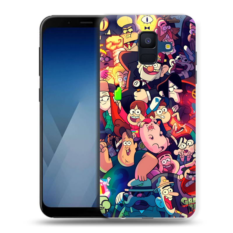 Силиконовый противоударный чехол на Samsung Galaxy A6 с принтом Gravity Falls Гравити Фолз Силиконовый противоударный чехол на Samsung Galaxy A6 с принтом Gravity Falls Гравити Фолз