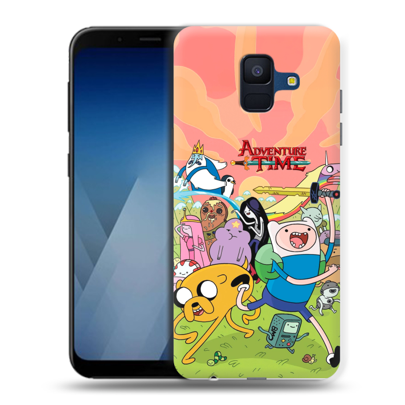 Пластиковый чехол на Samsung Galaxy A6 с принтом Adventure time Время приключений Пластиковый чехол на Samsung Galaxy A6 с принтом Adventure time Время приключений