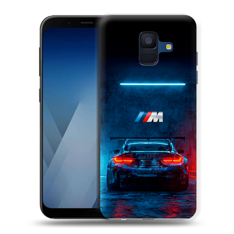 Силиконовый противоударный чехол на Samsung Galaxy A6 с принтом BMW БМВ Силиконовый противоударный чехол на Samsung Galaxy A6 с принтом BMW БМВ
