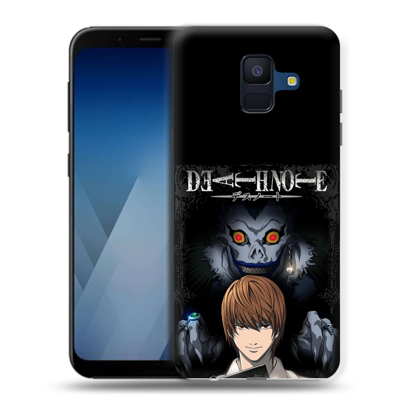 Силиконовый противоударный чехол на Samsung Galaxy A6 с принтом Death note Тетрадь смерти Силиконовый противоударный чехол на Samsung Galaxy A6 с принтом Death note Тетрадь смерти