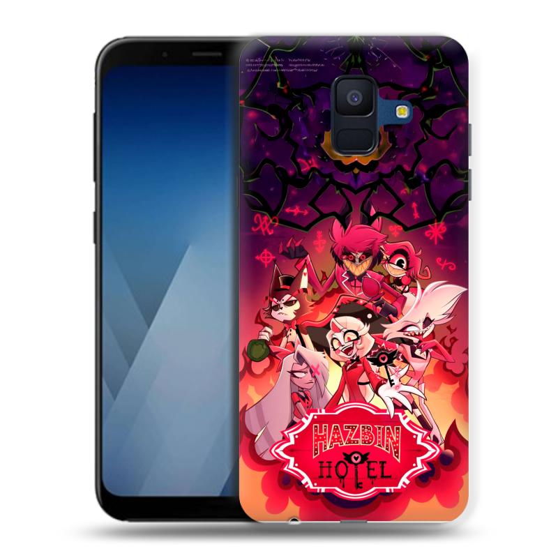 Пластиковый чехол на Samsung Galaxy A6 с принтом Hazbin Hotel Отель Хазбин Пластиковый чехол на Samsung Galaxy A6 с принтом Hazbin Hotel Отель Хазбин