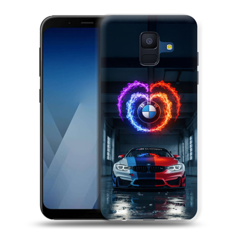 Силиконовый противоударный чехол на Samsung Galaxy A6 с принтом BMW БМВ Силиконовый противоударный чехол на Samsung Galaxy A6 с принтом BMW БМВ