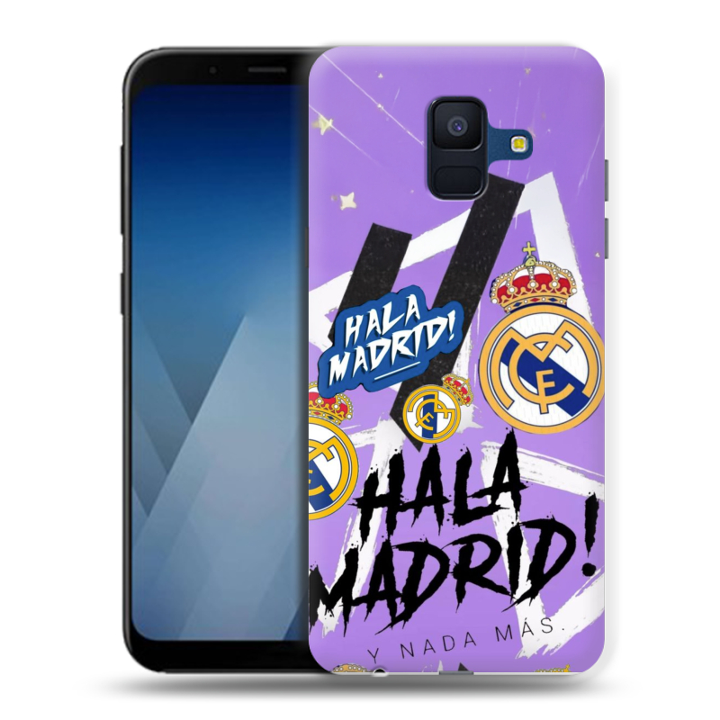Силиконовый противоударный чехол на Samsung Galaxy A6 с принтом Real Madrid Реал Мадрид Силиконовый противоударный чехол на Samsung Galaxy A6 с принтом Real Madrid Реал Мадрид