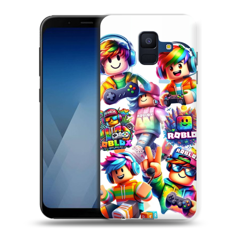 Пластиковый чехол на Samsung Galaxy A6 с принтом Roblox Роблокс Пластиковый чехол на Samsung Galaxy A6 с принтом Roblox Роблокс