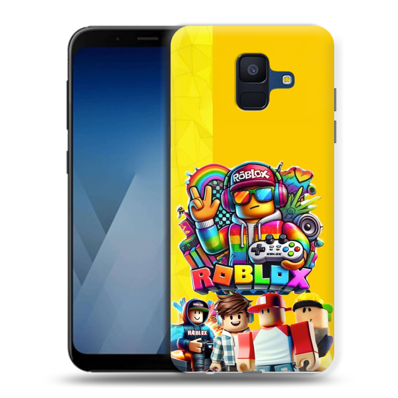 Пластиковый чехол на Samsung Galaxy A6 с принтом Roblox Роблокс Пластиковый чехол на Samsung Galaxy A6 с принтом Roblox Роблокс