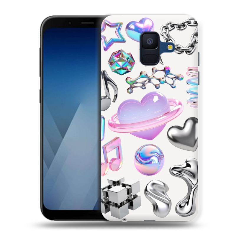 Силиконовый противоударный чехол на Samsung Galaxy A6 с принтом Y2K Силиконовый противоударный чехол на Samsung Galaxy A6 с принтом Y2K