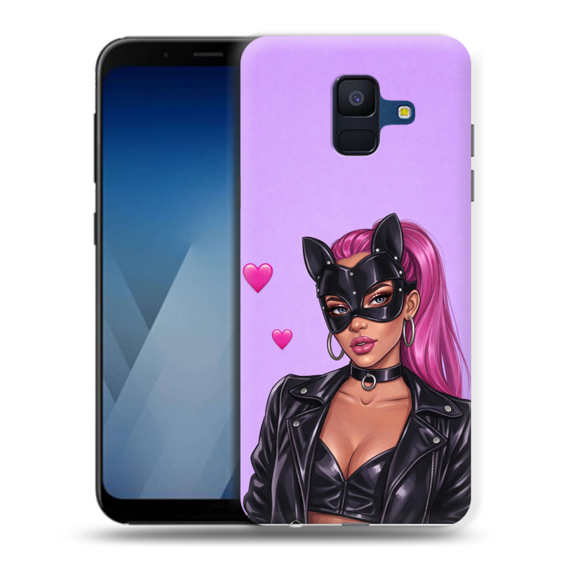 Пластиковый чехол на Samsung Galaxy A6 с принтом женский Пластиковый чехол на Samsung Galaxy A6 с принтом женский