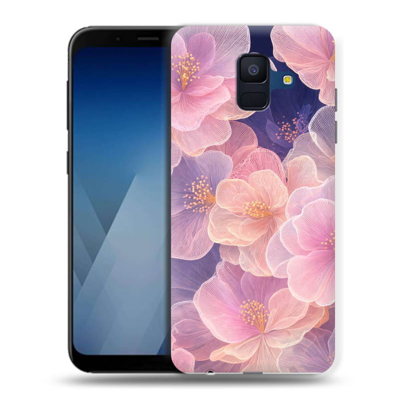 Пластиковый чехол на Samsung Galaxy A6 с принтом женский Пластиковый чехол на Samsung Galaxy A6 с принтом женский