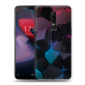 Пластиковый чехол на OnePlus 6 с принтом Геометрия неона Пластиковый чехол на OnePlus 6 с принтом Геометрия неона