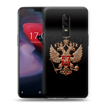 Пластиковый чехол на OnePlus 6 с принтом Герб России Пластиковый чехол на OnePlus 6 с принтом Герб России