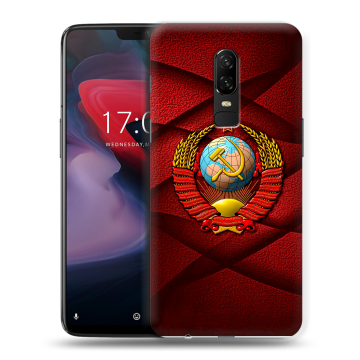 Пластиковый чехол на OnePlus 6 с принтом Герб СССР Пластиковый чехол на OnePlus 6 с принтом Герб СССР