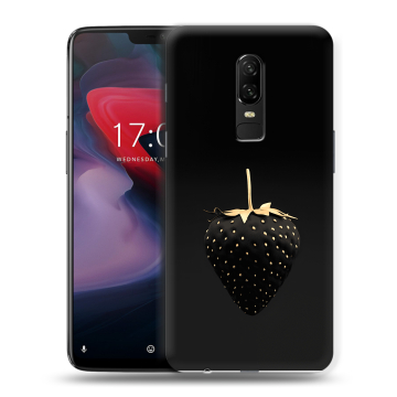 Пластиковый чехол на OnePlus 6 с принтом Черная клубника Пластиковый чехол на OnePlus 6 с принтом Черная клубника