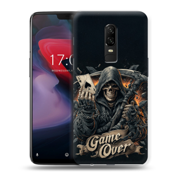 Пластиковый чехол на OnePlus 6 с принтом Скелет карты Пластиковый чехол на OnePlus 6 с принтом Скелет карты